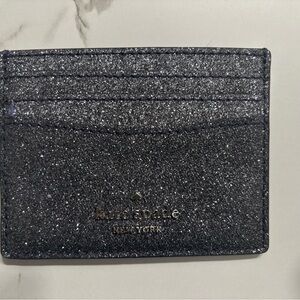 Kate Spade Black Glitter Card Holder
